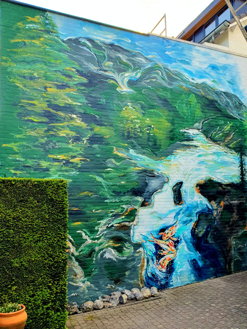Mural Canadian waterfall