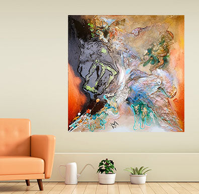 Dance on the edge of Mystery 1.20 m x 1.20 m