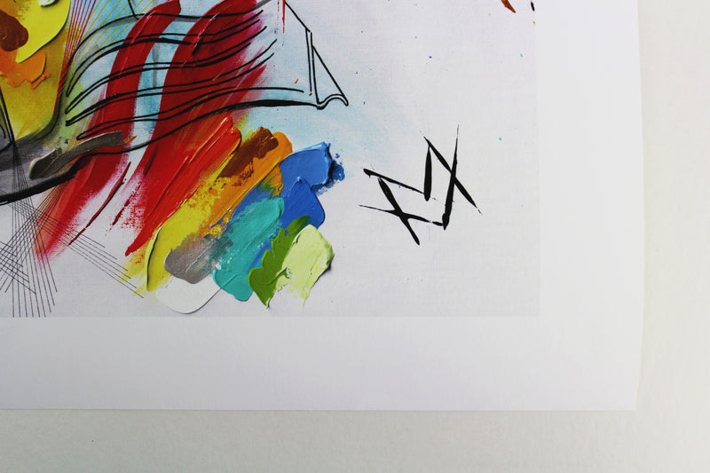 Max Verstappen giclee op papier in bijpassende koker - 50 cm x 70 cm
